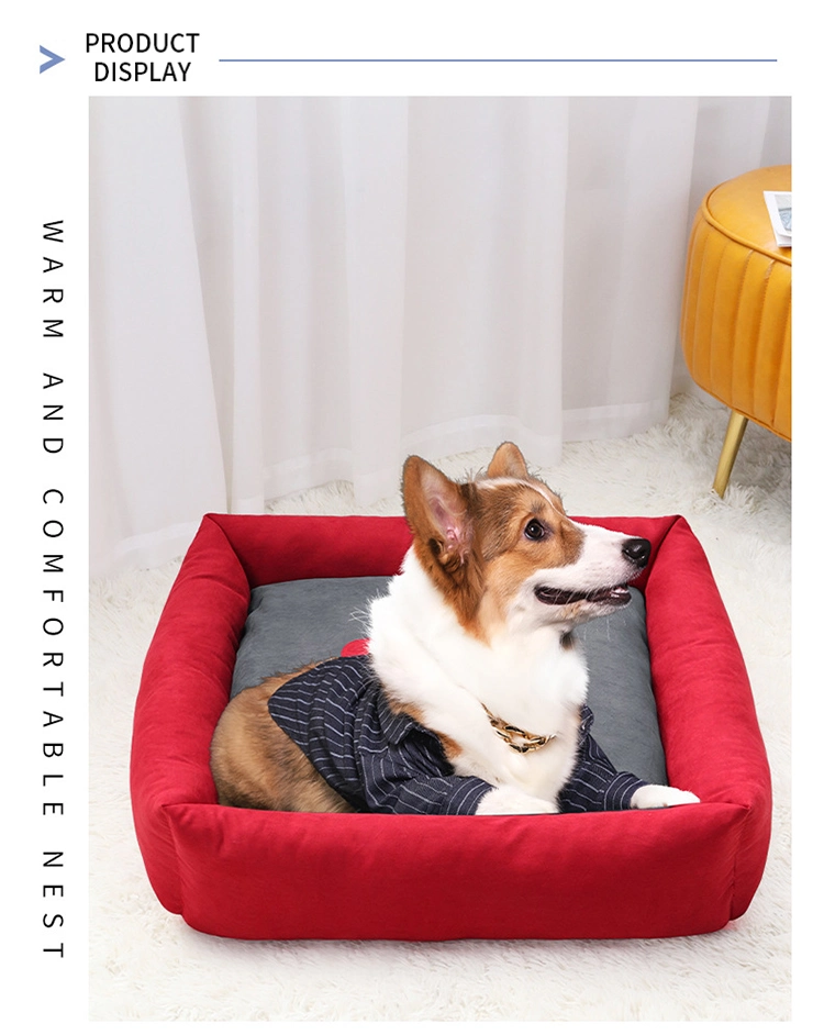 New Design Comfortable Memory Foam Pet Bed Durable Washable Rectangular Pet Dog Cat Bed Sofa